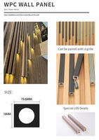 Nouveaux panneaux muraux intérieurs en PVC imperméables en matériau composite avec éclairage LED - Installation facile