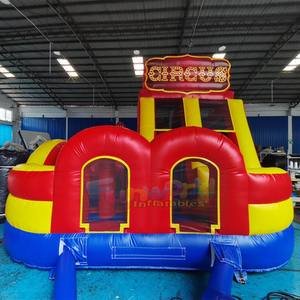 Outdoor commercial kids party chateau gonflable circus inflatable bounce house and obstacle course combo - Product Image 2