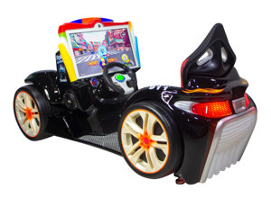 Manège pour enfants attrayant en fibre de verre, thème course automobile 3D, éducatif, pour machine de jeu, usage intérieur, en anglais - Product Image 4