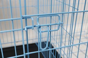 Chine usine haute qualité métal chien <span class=keywords><strong>Cage</strong></span> pliable fil soudé caisse pour animaux de compagnie enduit de poudre Portable extérieur intérieur plusieurs tailles - Product Image 5