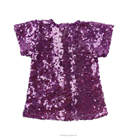 Usine OEM 18 pouces Mini Vêtements de Poupée Fille Américaine Poupée Violet Robe à Paillettes avec Dos Velcro Vêtements pour Poupées