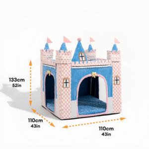 Cómodo ecológico ortopédico interior/exterior sólido cuento de hadas sueño humano-mascota juego interactivo perro Castillo tienda cama - Product Image 4
