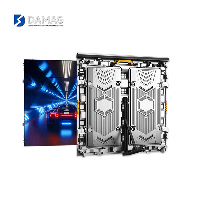 DAMAG 960x960mm Die Cast Magnesium Alloy LED Display Cabinet 9KG Indoor/Outdoor Rental Events Supporting P2.5/P10 Modules 5000cd