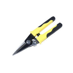 Tijeras Industriales de Acero Inoxidable con Borde Liso y Mango Amarillo, Cortadoras de Aviación Manuales de Cabeza Recta YL - Product Image 1