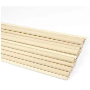 Varillas de madera para manualidades, varillas de madera dura de abedul redondas para manualidades DIY