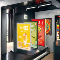 Panneau de menu LED personnalisé pour restaurant de type Subway, rectangle, aluminium, monochrome, anti-poussière, écologique, boîte lumineuse publicitaire décorative