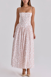 <strong>King</strong> Mcgreen Star Elegant and Gentle Style, Slim-fit Floral Halter-neck Fairy-like Dress for <strong>Women</strong> - Product Image 2