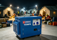 Générateur diesel silencieux 5000W, démarrage électrique portable, refroidissement par air, groupe électrogène de secours domestique, AVR, grand réservoir de carburant de 15L, 230V 50/60Hz