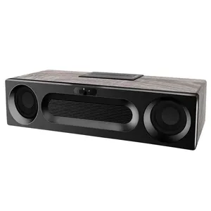 Houten Draadloze Bluetooth Speaker Dual Speaker 360 Graden Surround Sound Luidsprekerveld