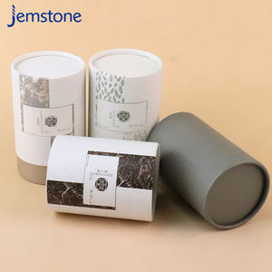 Tube de papier d'emballage imprimé couleur personnalisée matériaux sélectionnés biodégradables avec couvercle - Product Image 3