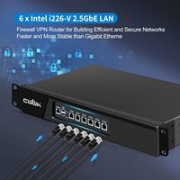 Firewall CWWK 1U N100 de 19 pulgadas para montaje en rack, 6 puertos LAN i226-V de 2.5GbE, HD+VGA, DDR5, servidor/router OPNsense para Homelab, dispositivo Pfsense para rack.