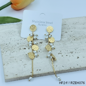 Orecchini a cerchio in stile Vintage da donna con Design geometrico gioielli in metallo alla moda accessori regalo Casual per feste - Product Image 1