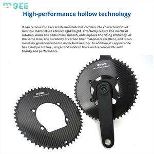 Platos de Cadena para Bicicleta SeeMore con Personalización de Logotipo, Ligeros, Doble Disco, BCD 110mm, para Bicicleta de Carretera, de Fibra de Carbono Completa - Product Image 6