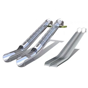 Toboggan facile à nettoyer pour piscine extérieure grand parc manèges enfants Amus enfants spirale Tube aire de jeux toboggan en acier inoxydable - Product Image 3