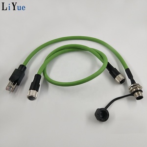 M12 Connector RJ45 Cable ช่างไม้ M12 8-Pin X-รหัสชาย RJ45ปลั๊ก Molded Connector สายปรับแต่งความยาว - Product Image 6