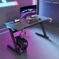 Bureau de jeu moderne en métal YIZHUO avec plateau en fibre de carbone pour l'étude et le bureau, table d'ordinateur pour le gaming