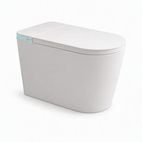 Siège de toilette intelligent sans contact avec capteur radar, chasse d'eau automatique, siège chauffant, séchoir à air, télécommande, allongé, à poser au sol
