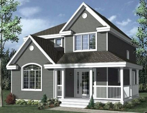 Casa prefabricada acogedora tradicional con techo a dos aguas y Valle - Product Image 6