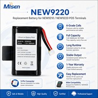 بطارية بديلة لجهاز نقاط البيع NEWPOS NEW9220 NEW9210، 7.2 فولت 7.4 فولت 2600 مللي أمبير 18.72 واط ساعة IS928 LARGE18650D، بطارية ليثيوم أيون بـ 5 دبابيس