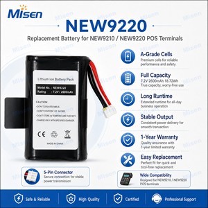 适用于 NEWPOS NEW9220 NEW9210 POS 终端机的替换电池 7.2V 7.4v 2600mAh 18.72Wh IS928 LARGE18650D 5 针锂离子电池 - Product Image 1