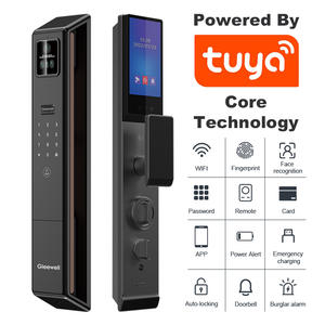 Riconoscimento facciale 3D di sicurezza automatico tuya in alluminio porta impronta digitale smart lock con la macchina fotografica e <span class=keywords><strong>campanello</strong></span> - Product Image 2