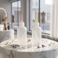 Flacon à embout Luer Lock de 30 ml, 50 ml, 100 ml et bouchon, flacon compressible en LDPE avec bouchon à aiguille pour usage industriel