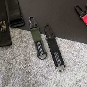 Promotional Customized Black Embroidery Logo Patch Sewing Motorcycle Flight Keychain Climbing Carabiner Nylon Key Tags - Product Image 5