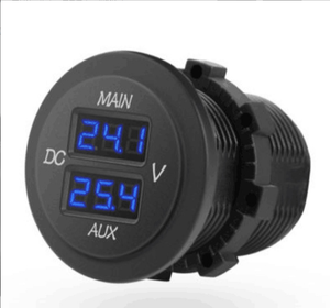 6-60V đôi Vôn kế Điện áp Meter không thấm nước 12V-48V DC kỹ thuật số vôn kế hiển thị với tiêu chuẩn Nut cho xe tải RV ATV - Product Image 1