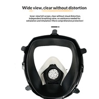 Vente directe d'usine, respirateur intégral CF02 avec 3 filtres pour gaz chimiques, fumée, poussière, vision large, masque de sécurité industriel