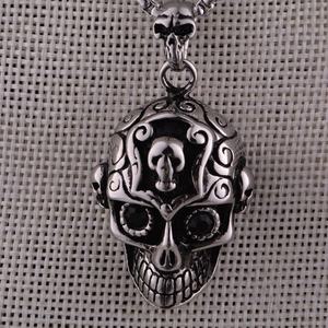 Collares con Colgantes de Fantasma para Hombre, Acero Inoxidable 316L, Acero Titanio, Accesorios de Hip Hop para Discoteca - Product Image 4