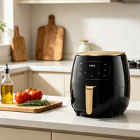 Friteuse à air numérique grande capacité sans huile, écran tactile, menus prédéfinis multiples, pour la cuisine à domicile