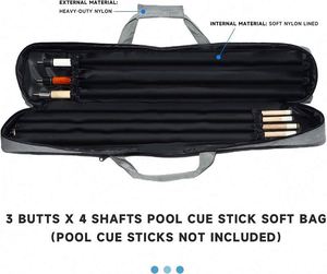 BSCI Factory Durable Waterproof Snooker <b>Pool</b> <b>Cue</b> Bag Soft Case for Billiard <b>Cues</b> - Product Image 6
