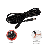 Câble d'extension d'alimentation CC DC5525 12V 24V, rallonge CC mâle vers femelle, câble d'extension de charge à trou rond CC