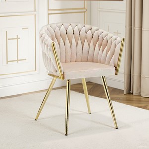 <span class=keywords><strong>Sillas</strong></span> de <span class=keywords><strong>comedor</strong></span> tejidas de <span class=keywords><strong>tela</strong></span> tapizada de terciopelo moderno <span class=keywords><strong>para</strong></span> sala de estar, <span class=keywords><strong>sillas</strong></span> de oficina <span class=keywords><strong>en</strong></span> casa con mechones de lujo de ocio - Product Image 2