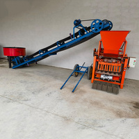 Machine de fabrication de briques en béton semi-automatique produisant une machine à briques de ciment creuses de 240-115-90mm avec huit trous