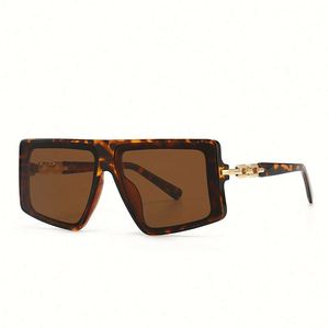 Lunettes de soleil carrées colorées rétro 2022 pour hommes et femmes, UV400, jaunes et violettes, surdimensionnées, en forme de bouclier - Product Image 5