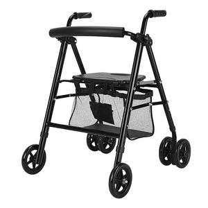 Venta al por mayor Ancianos y discapacitados Aluminio Rollator Movilidad Walker Ayuda para caminar Rueda médica Rollator Walker - Product Image 1
