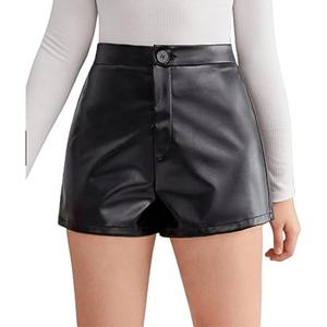 Robes sur mesure pour femmes, sexy, courtes, taille haute, en cuir PU, vêtements pour femmes, pantalons courts décontractés, shorts en cuir artificiel pour femmes - Product Image 4