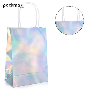 Bolsas de Papel de Arte Hechas a Mano de Alta Gama para Joyería, Cosméticos, Regalos, Ropa, Boutique, Empaque con Diseño Láser y Cinta, Supermercado - Product Image 2