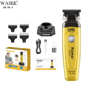 Tagliacapelli Cordless Km-90-5 con Base di Ricarica per Uso Professionale, 7500 RPM, Macchina per Taglio <span class=keywords><strong>Capelli</strong></span> da Uomo - Product Image 1
