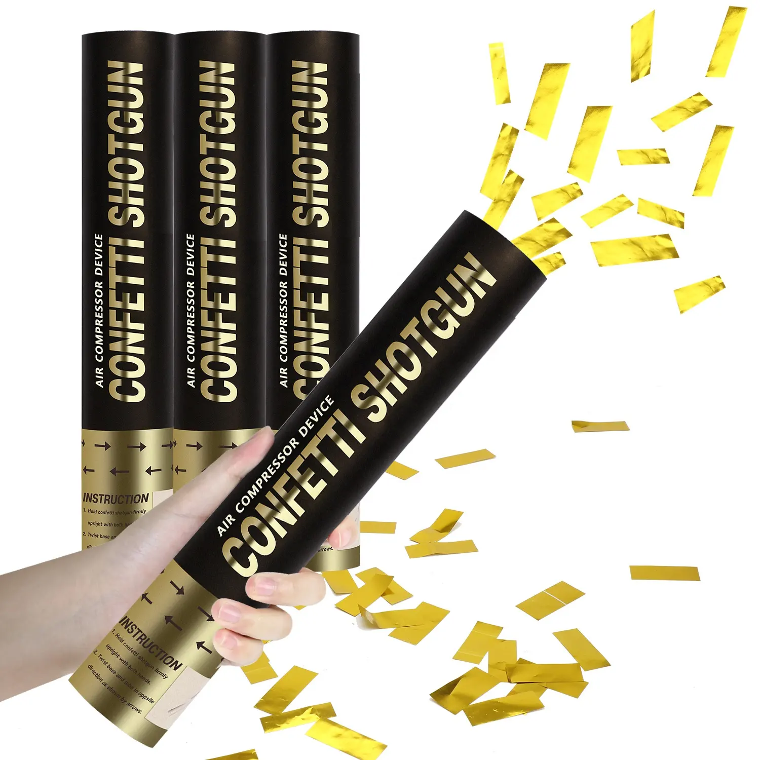 30CM Confetti Cannon Gold Metallic Paper Birthday Bash Props Custom Party Confetti Cannon