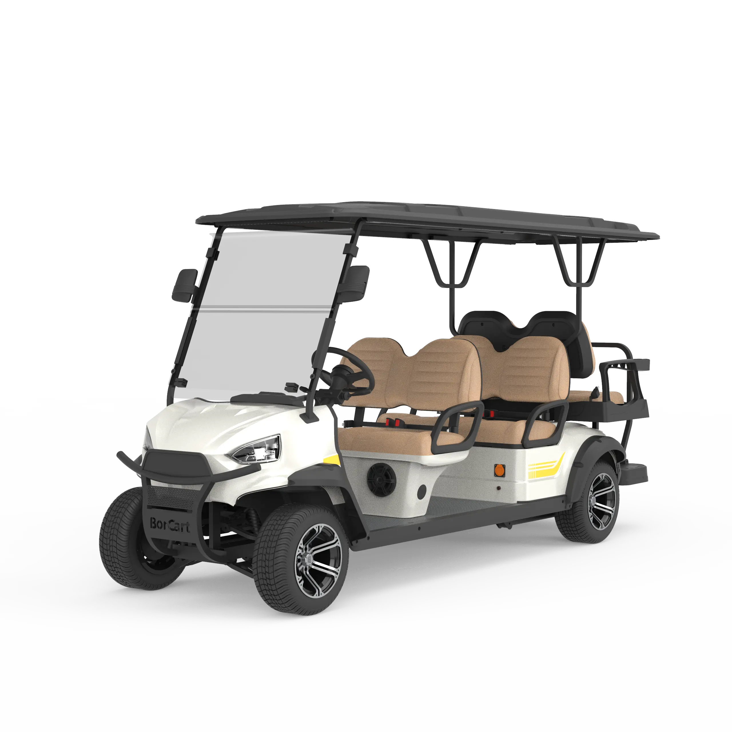 Newly Design Golf Car Electric 6 Person Sightseeing Bus Low Chassis Powerful & Durable Lithium Battery