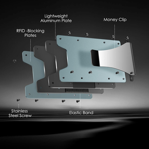Slim Aluminum Card Holder with Money Clip Minimalist <b>RFID</b> <b>Wallet</b> for Men - Product Image 4
