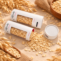 Tube en carton personnalisé de qualité alimentaire avec fenêtre pour céréales et aliments du petit-déjeuner