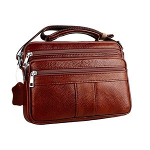 <span class=keywords><strong>M6</strong></span> Sac <span class=keywords><strong>de</strong></span> messager pour hommes à poignée supérieure Sac à main à bandoulière latéral en cuir véritable Sacs à bandoulière pour hommes - Product Image 6