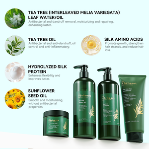 Shampoing Réparateur Marque Blanche Végan Biologique Naturel Huile d'Argan Eau de Riz Arbre à Thé pour la Croissance des Cheveux Shampoing et Après-Shampoing Soin Capillaire - Product Image 3