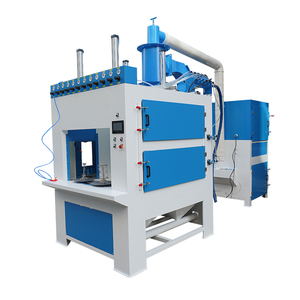 Automatic Continuous Rotating Table <b>Sandblasting</b> Cabinet Batch Rotary <b>Sandblasting</b> <b>Machine</b> - Product Image 3