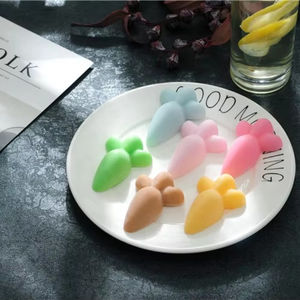 Vente flash, moules en silicone sans BPA, 6 cavités, forme de carotte, carrés, antiadhésifs, moules en silicone pour bonbons, gelée, gommes - Product Image 6