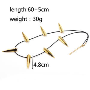 Mayorista Película Cosplay Colgante Collar <span class=keywords><strong>Pantera</strong></span> <span class=keywords><strong>Negra</strong></span> Garra Dientes Colgante Collar Hip Hop punk gargantilla collar Joyería Regalo - Product Image 6