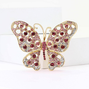 Broche de Mariposa Hueca de Lujo con Cristales y Pedrería de Aleación de Diseñador - Product Image 5